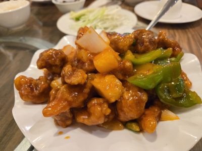 Crispy sweet and sour pork, a Cantonese classic at Trithis Chinese restaurant in Mississauga